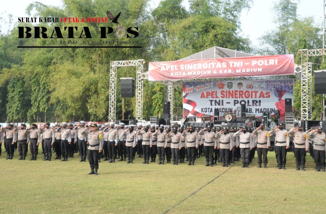 TNI-Polri Bersama Pemda Mengadakan Apel Untuk Memperkuat Sinergritas, Di Lapangan Tribara Polres Madiun, Rabu (21/09/2022)